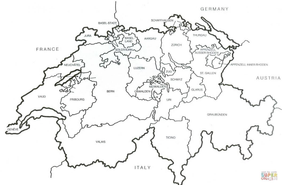 svizzera mappa vuota