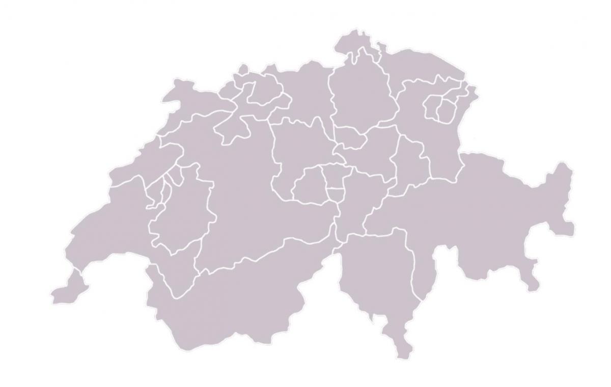 mappa di mappa vuota della svizzera