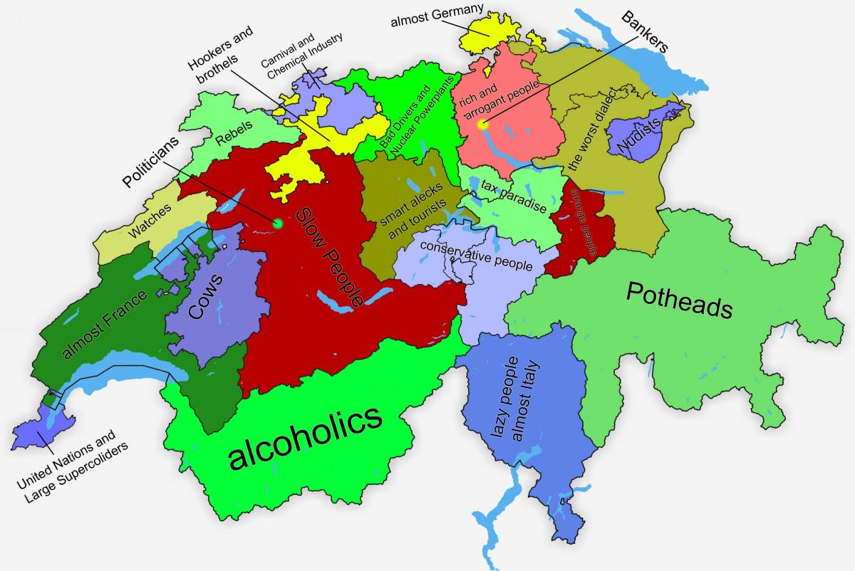 mappa di svizzera, cantone