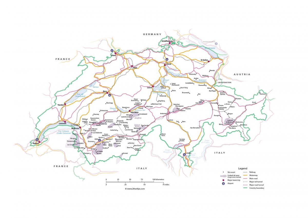 mappa della svizzera metro 