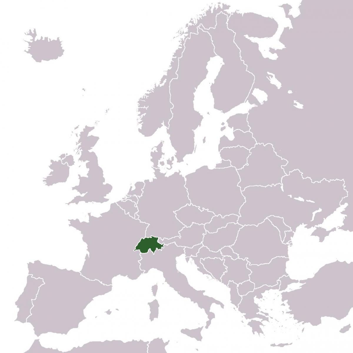 svizzera posizione in europa, mappa