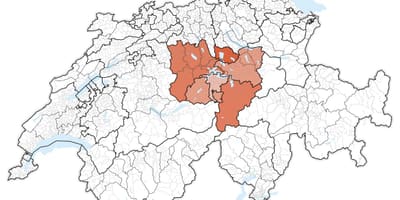 Mappa della svizzera centrale 