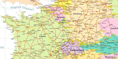Mappa di eurail mappa svizzera