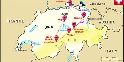 Jungfrau, svizzera mappa