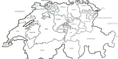 Svizzera mappa vuota