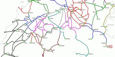 Mappa della svizzera stazione ferroviaria 