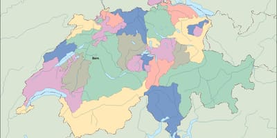 Mappa di mappa politica della svizzera