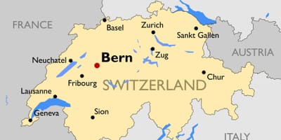 Mappa di mappa turistica della città svizzere