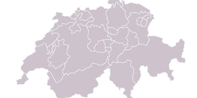 Mappa di mappa vuota della svizzera