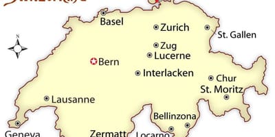 Mappa della svizzera, capitale 