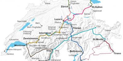 La svizzera in treno mappa del percorso
