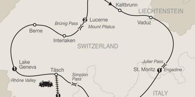 Mappa della svizzera panoramiche