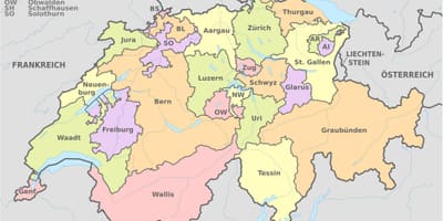 La svizzera paese mappa