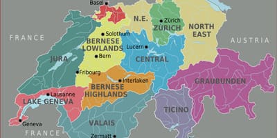Mappa di svizzera zona