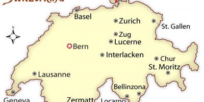 Zurigo, svizzera sulla mappa